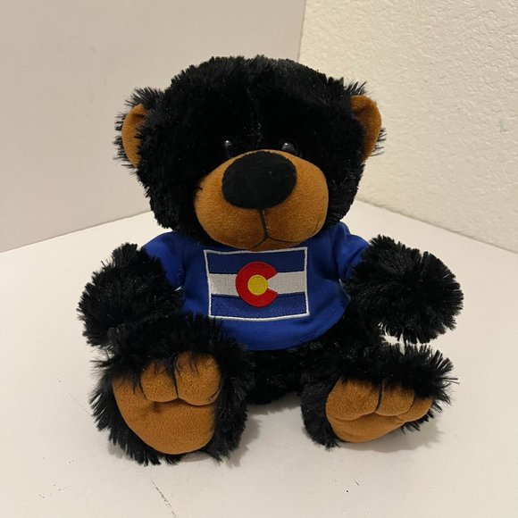 RBI Colorado T Shirt Black Bear Plush 10" Stuffed Animal 2021 Toy Teddy Bear - Picture 2 of 10